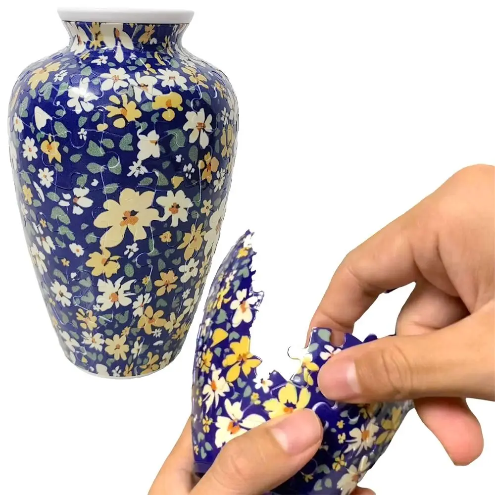 

Creative 3D Puzzle Vase Waterproof Artistic Flower Arrangement Vase Building Block Arrange Flowers Home Decoration Vase