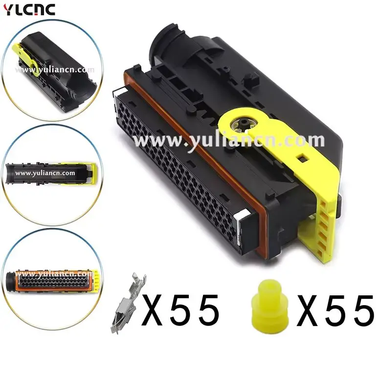 YLCNC 55Pin Engine Control Unit ECU ECM Computer Board Control Module Connector Set for Factory Direct Sales 1718248-1