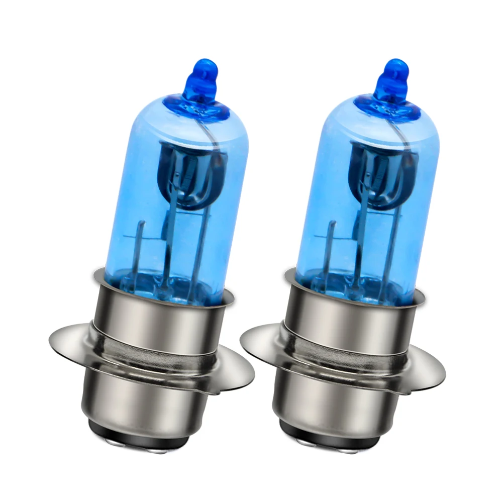 

H6M Halogen Bulb P15D-25-1 12V 35W Motorcycle FloodLight Headlight Front Lamp High Low Beam 600Lm For Retro Scooter Moped 2Pcs