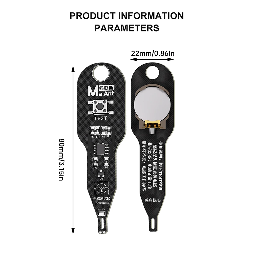 Probador de inductancia M093, probador de bobina de placa base, herramienta de reparación de Detector de Inducción electromagnética, control rápido de fallos para PC