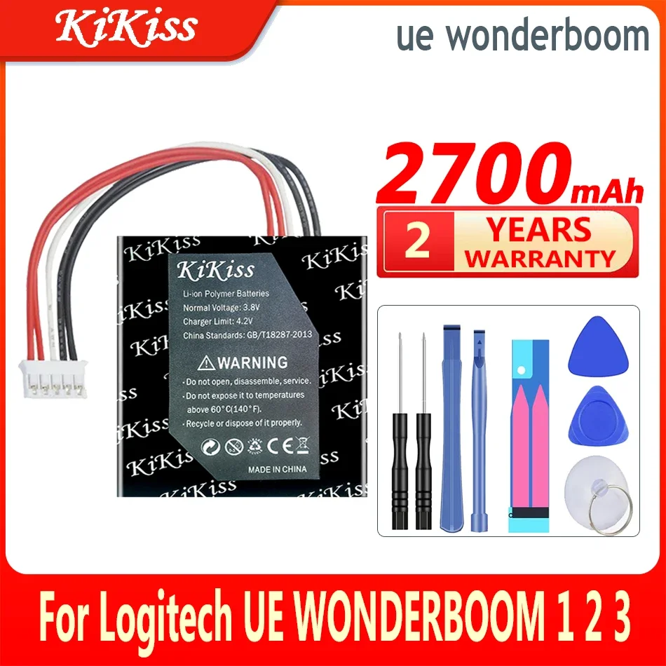 2700mAh KiKiss Battery For Logitech UE WONDERBOOM 1 2 3 Bluetooth Speaker 360° surround sound Parts