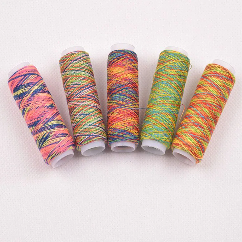 5PCS Sewing Machine Threads Overlocking String Polyester Colorful All Purpose 40GB