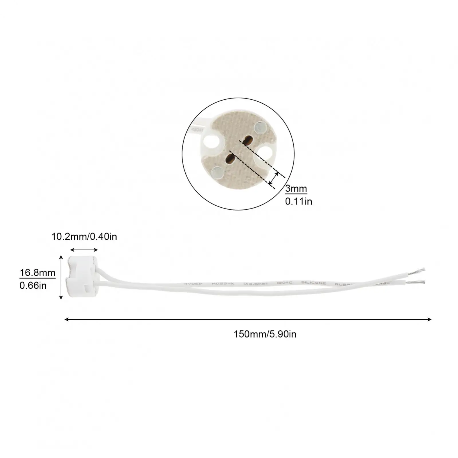 MR16 GU5.3 Led Bulb Base Lamp Holder Ceramic Socket Adapter for Halogen LED Bulb GU5.3 Socket Adaptor