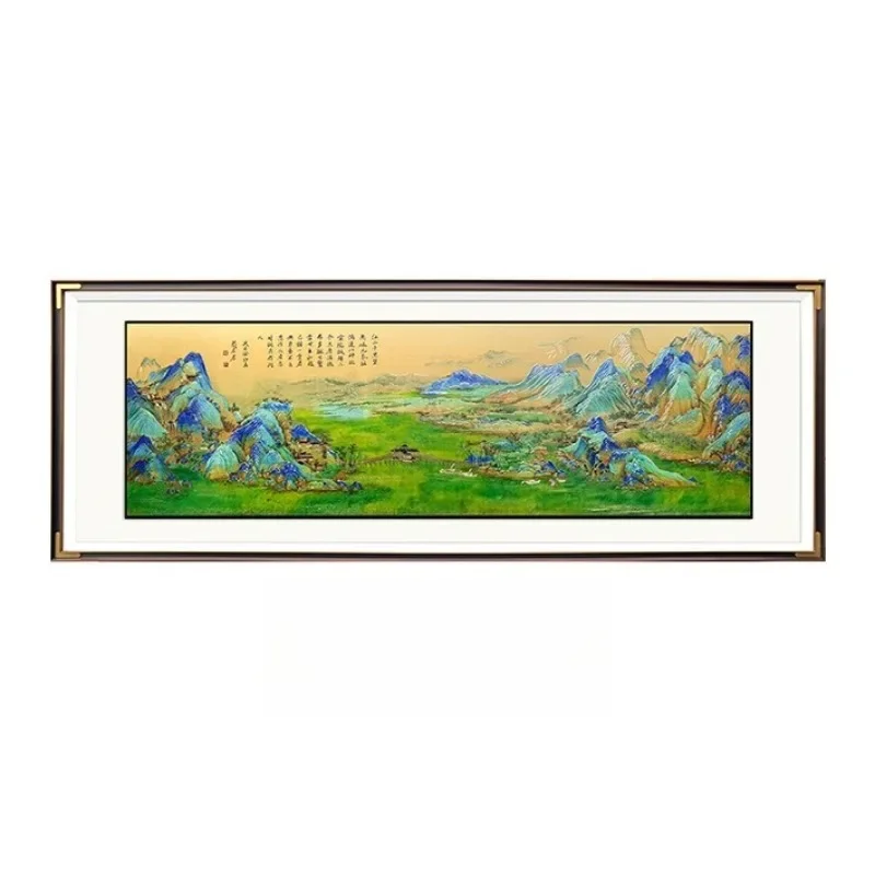 

High-grade atmospheric copper carving craftsmanship Fulu auspicious copper plate living room decorative painting
