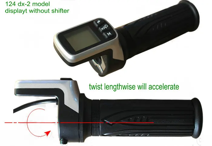 ELECTRIC BIKE CONTROLLER +DISPLAY 124+THROTTLE for 2 Motors Driven SCOOTER System 2 Controller Built in One