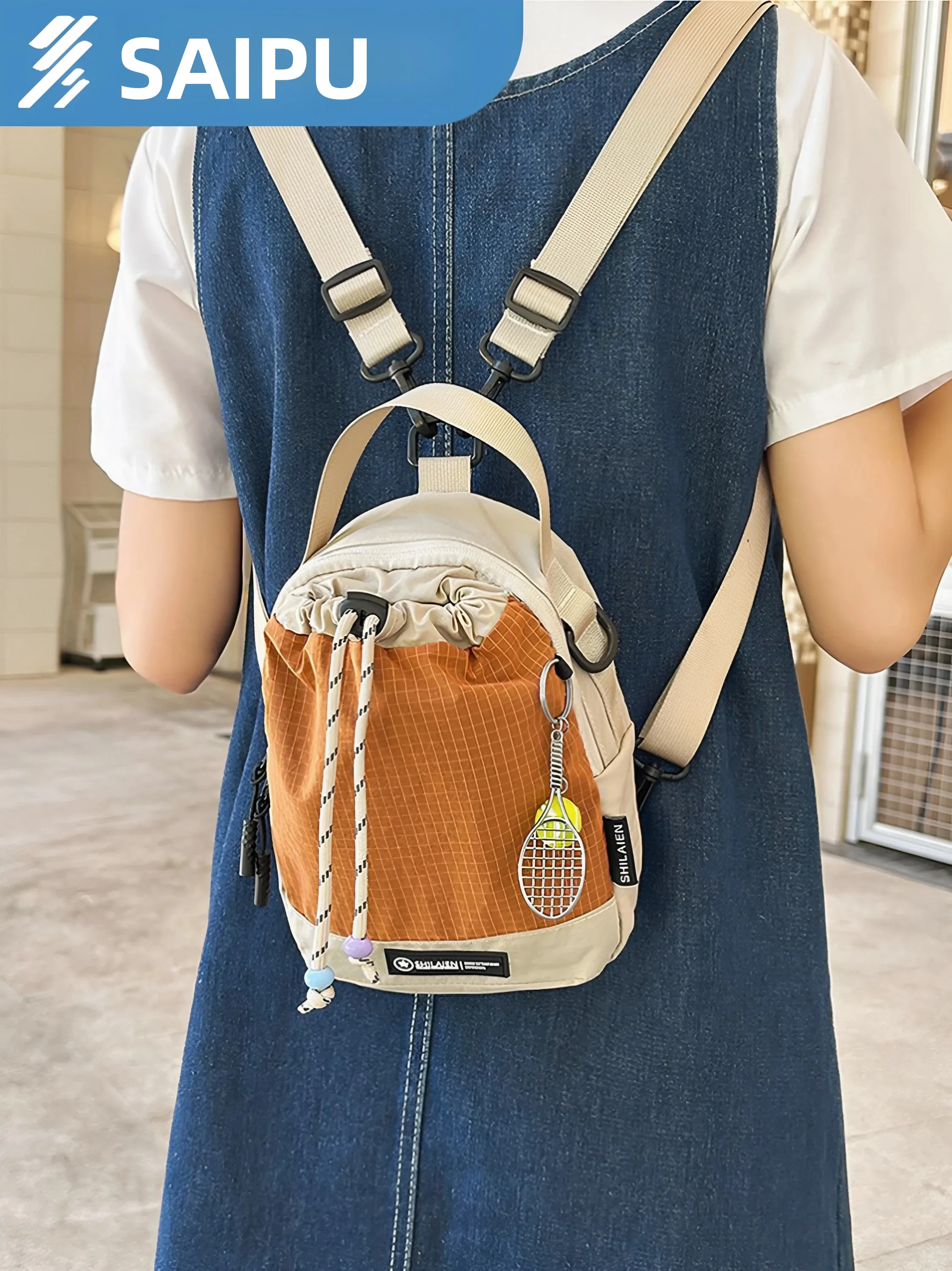 屋外用ポータブル小型バックパッククロスボディバッグシングルダブルショルダー軽量ハイキング電話バッグ登山ウォーターボトルバッグ男性と女性用