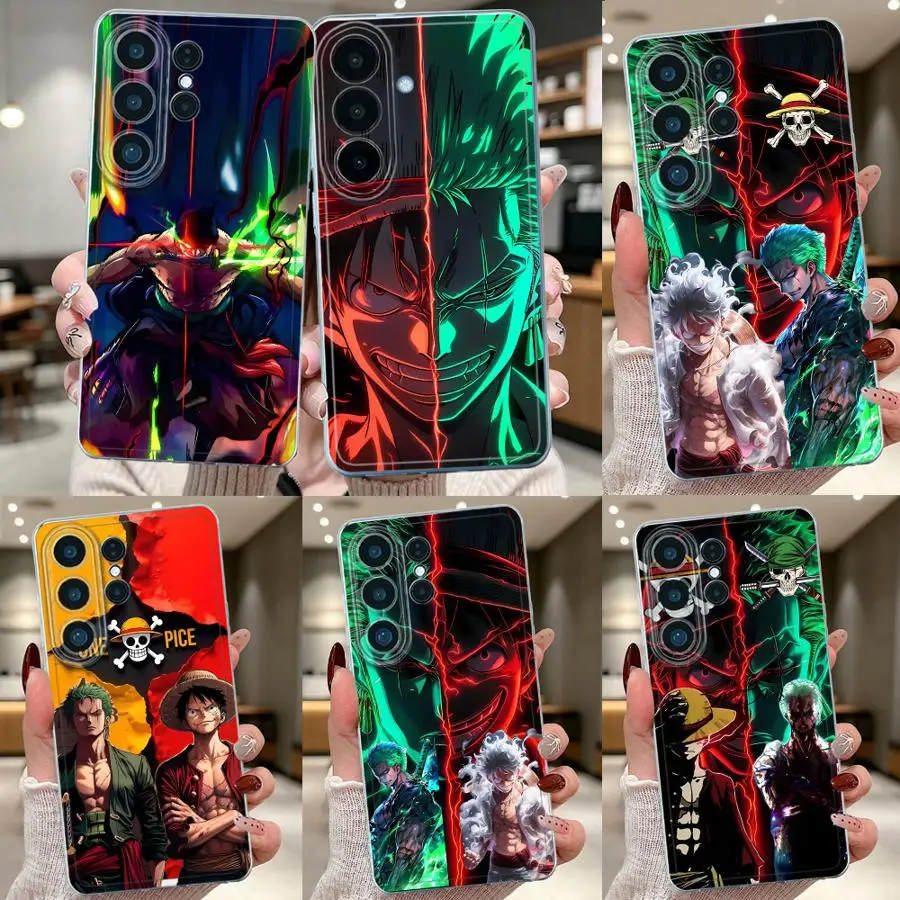 Ones P-iece Anime Case for Samsung Galaxy S26 Ultra S22 FE S21 S25 Edge S23 S25Ultra S24 S20 Plus Note 20 Ultra 10 S26 Phone