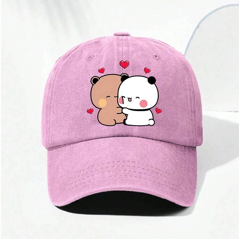 Bubu Dudu Niedliche Bären-Baseballkappe für Männer und Frauen, Anime-Cartoon-bedruckte Sonnenhüte, Sommer-Outdoor-Sonnenschutzkappen