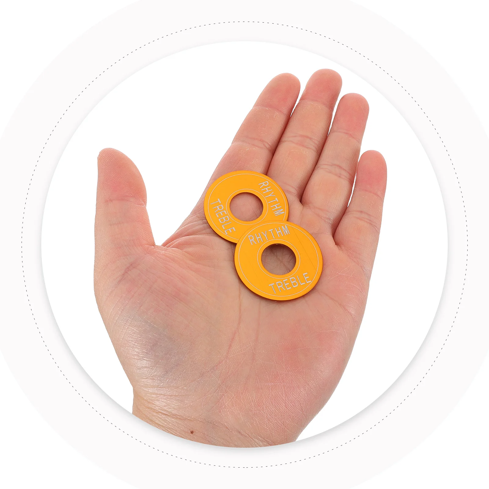

2Pcs Gold Rhythm Treble Toggle Switch Washer Plate Metal Gaskets Electric Guitar Accessories Musicians Guitar Switch Ring Plate