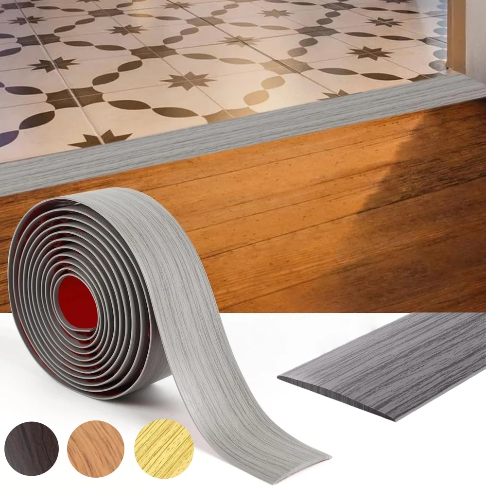 

1 шт., 3 метра x 5 см, самоклеящаяся напольная переходная полоса, виниловый ламинат, плоский разделитель для соединения проемов пола, дверных проемов, ковер