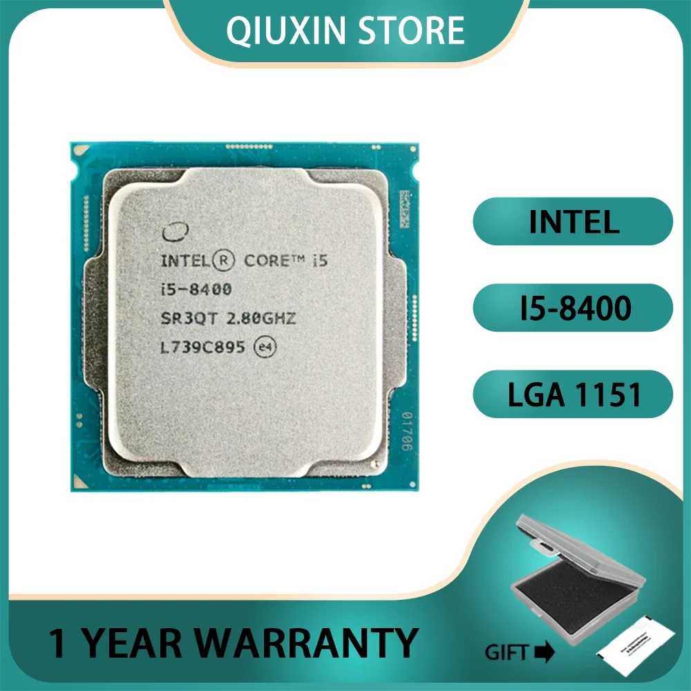 

CPU 2.8 GHz Six-Core Six-Thread LGA 1151 Intel Core i5-8400 i5 8400 Processor 9M 65W