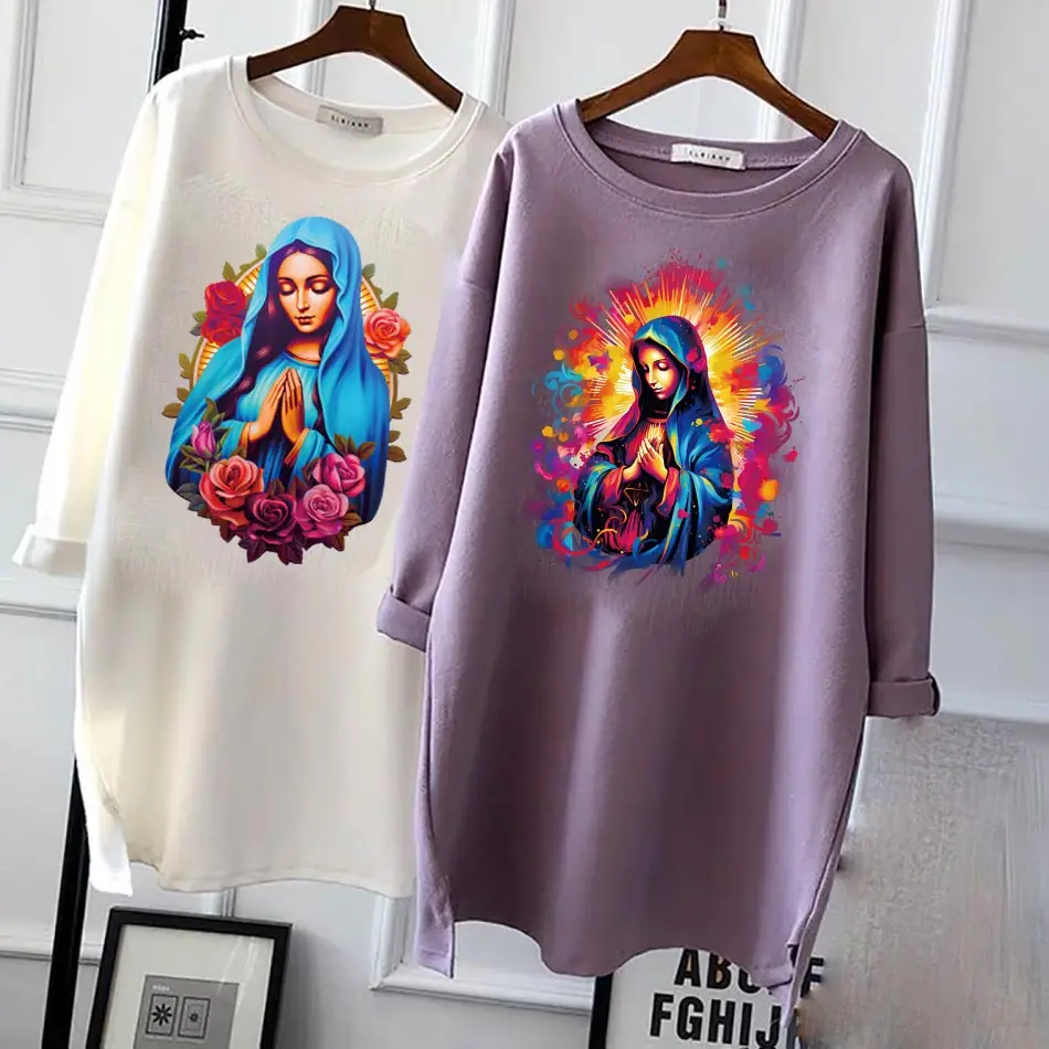 Bleautiful Our Lady Heat Sticker On t-shirt Bag ferro lavabile fai da te sul trasferimento per abbigliamento toppe di Design Ramadan sui vestiti