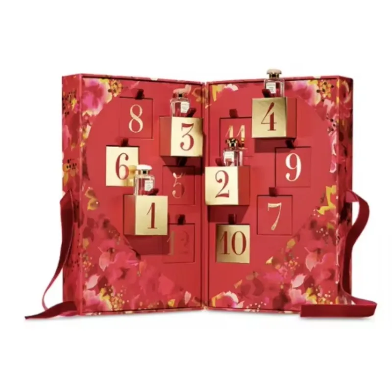 Customization.Custom Cardboard Paper Advent Calendar Box Wholesale Christmas Makeup Jewelry Packaging Advent Calendar Empty Box