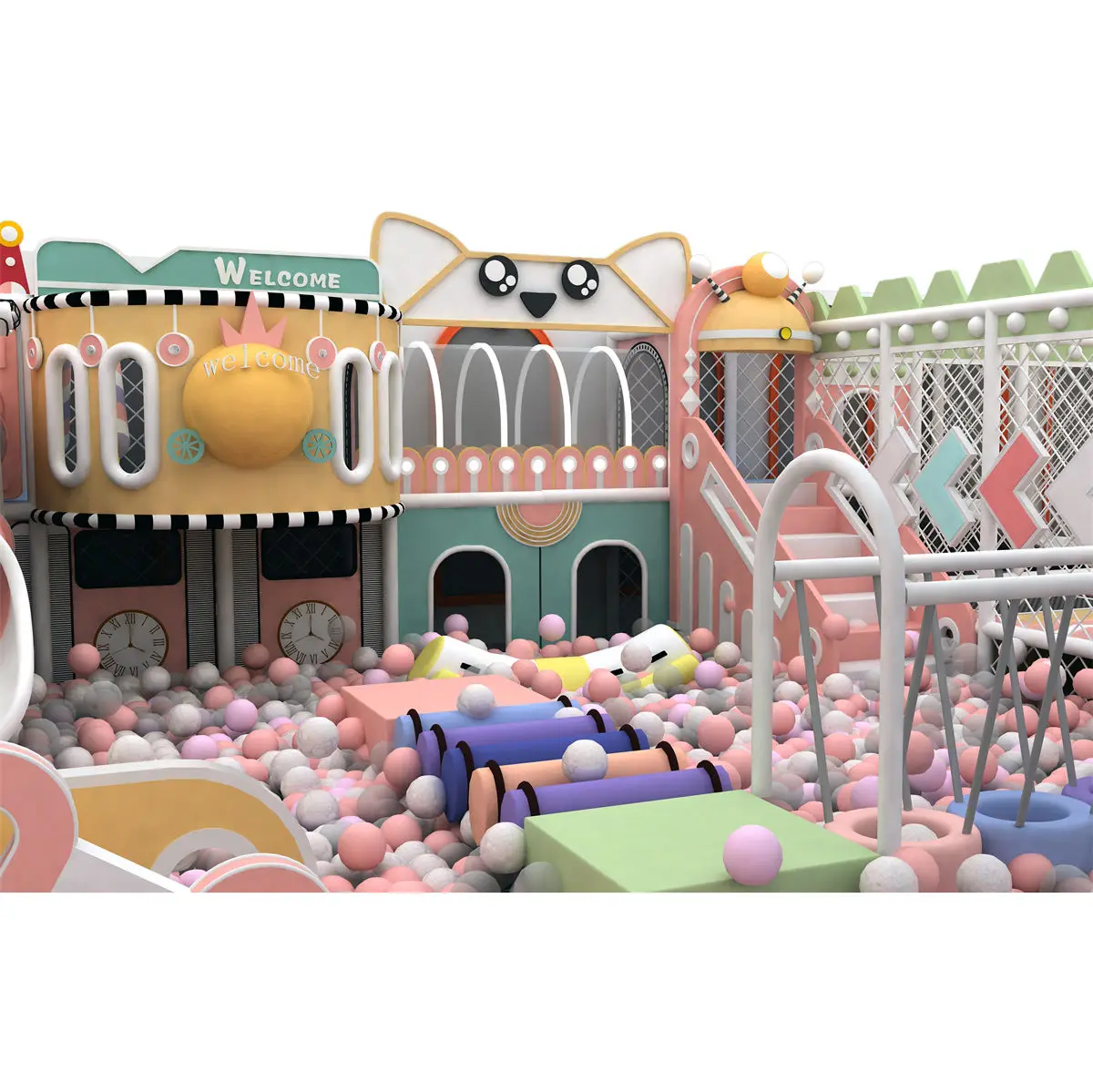 Family Entertainment Center Kid Game Indoor Play Set Children Indoor Soft Playground