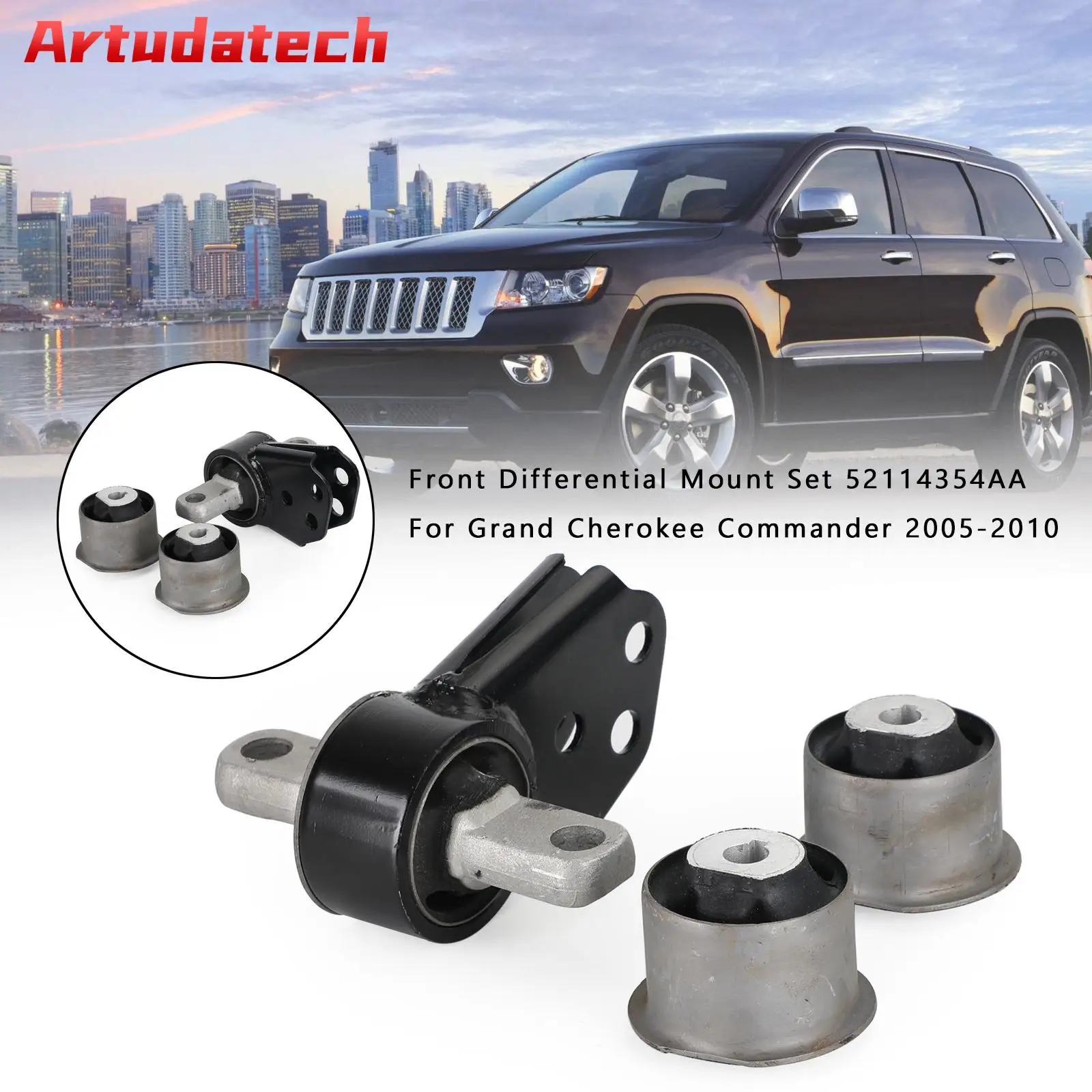 Artudatech Mount Set 52114354AA para Diferencial delantero: Evaluación técnica y recomendación para Jeep Grand Cherokee y Commander (2005–2010)