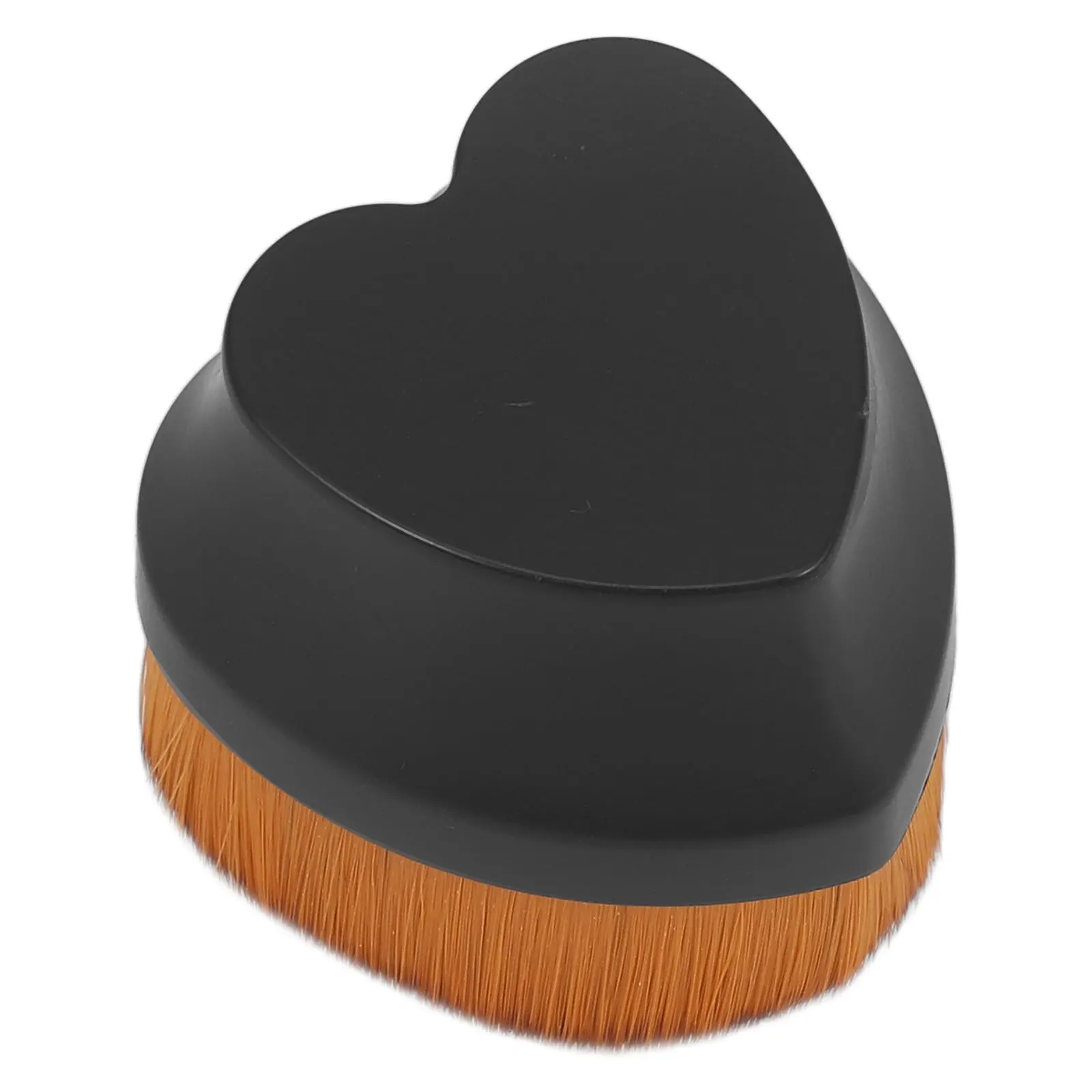 

Heart Shaped Makeup Foundation Liquid Portable Facial Brush Concealer Applicator Short Handle Soft Fiber Bristles Small Travel