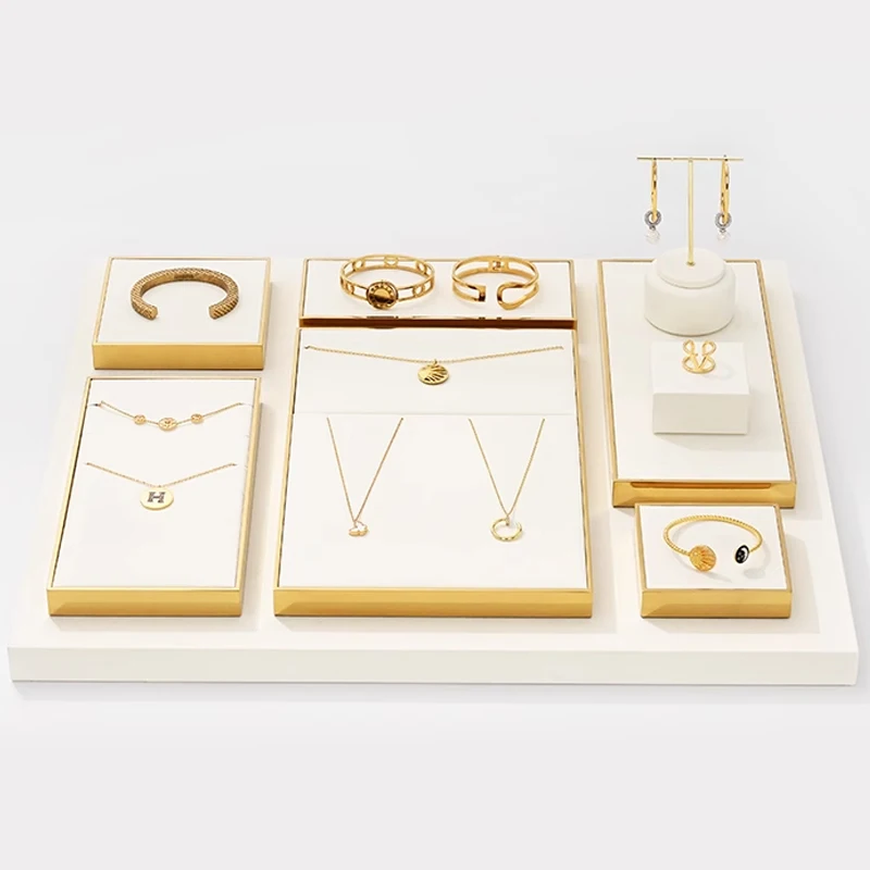 

Light luxury jewelry display props, earrings, bracelets, rings, necklaces, plates, counters, jewelry display racks