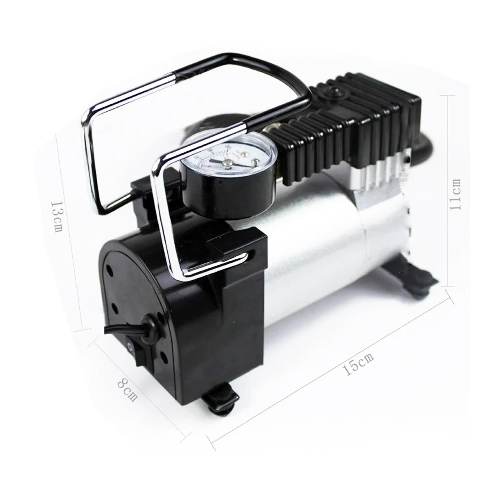

Portable Car Air Compressor Tire Inflator DC12V Handheld Electric for Bike Auto Tires Inflatables Copper Mouth Nozzle Smooth Low