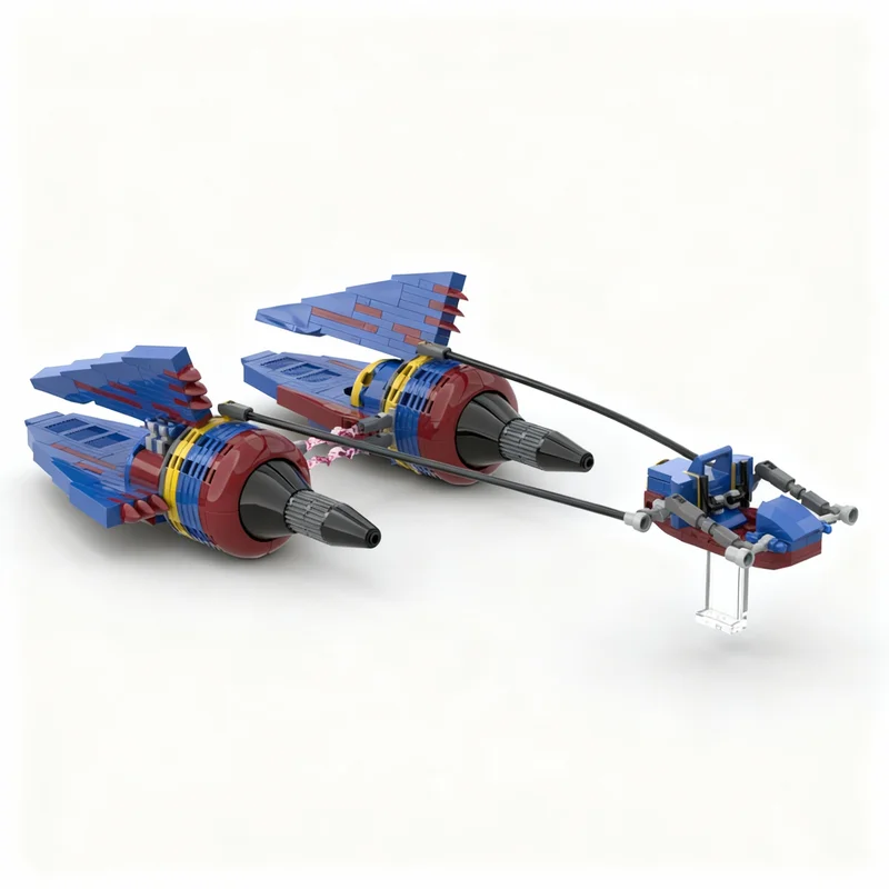 371 elementów MOC Podracer w stylu silnika Dash 8, model bitewny Star Wars, klocki konstrukcyjne, prezent na Boże Narodzenie, zabawka architektoniczna, pomysł DIY, kreatywny.