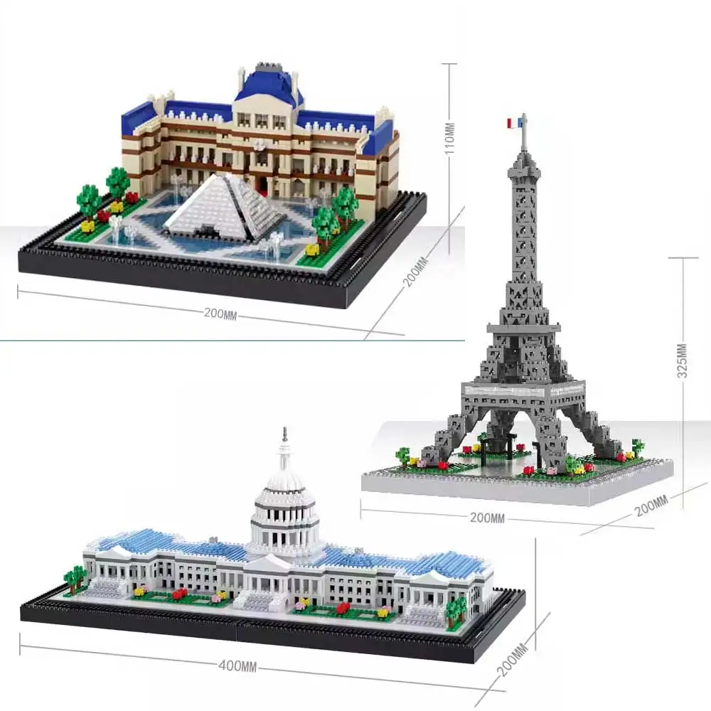 balody Capitol City Construction White House Micro Building Blocks US Mini Architecture Adult Children Toys Assemble Bricks