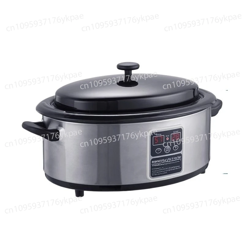Hot Stone Heating Pot Stone Heater Constant Temperature, Enamel Liner, Aluminum Alloy Outer Wall, Touch Screen Digital Display