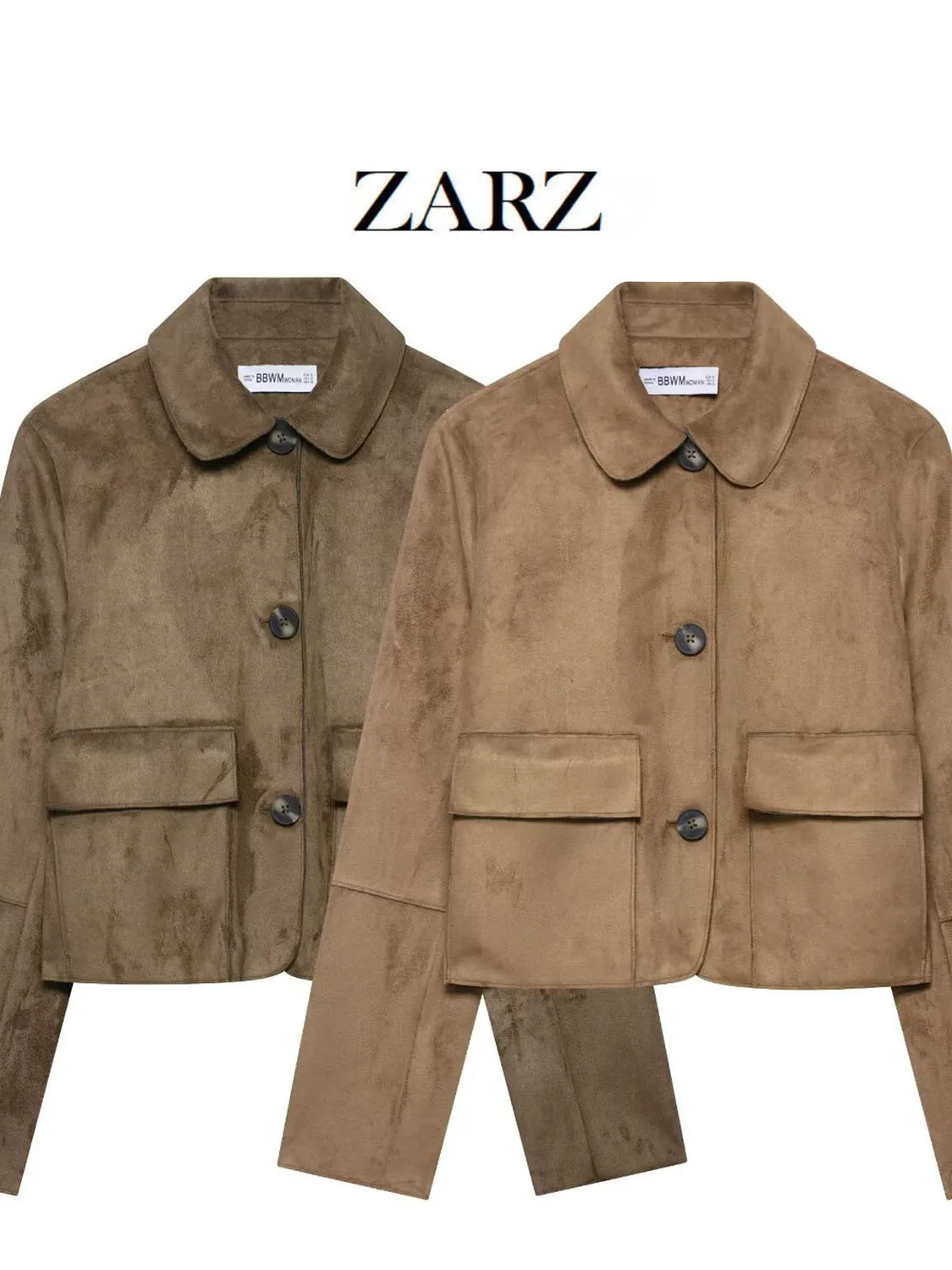 

Модное пальто из искусственной замши или женское художественное пальто из полиэстера, длина обычного тонкого осеннего сезона