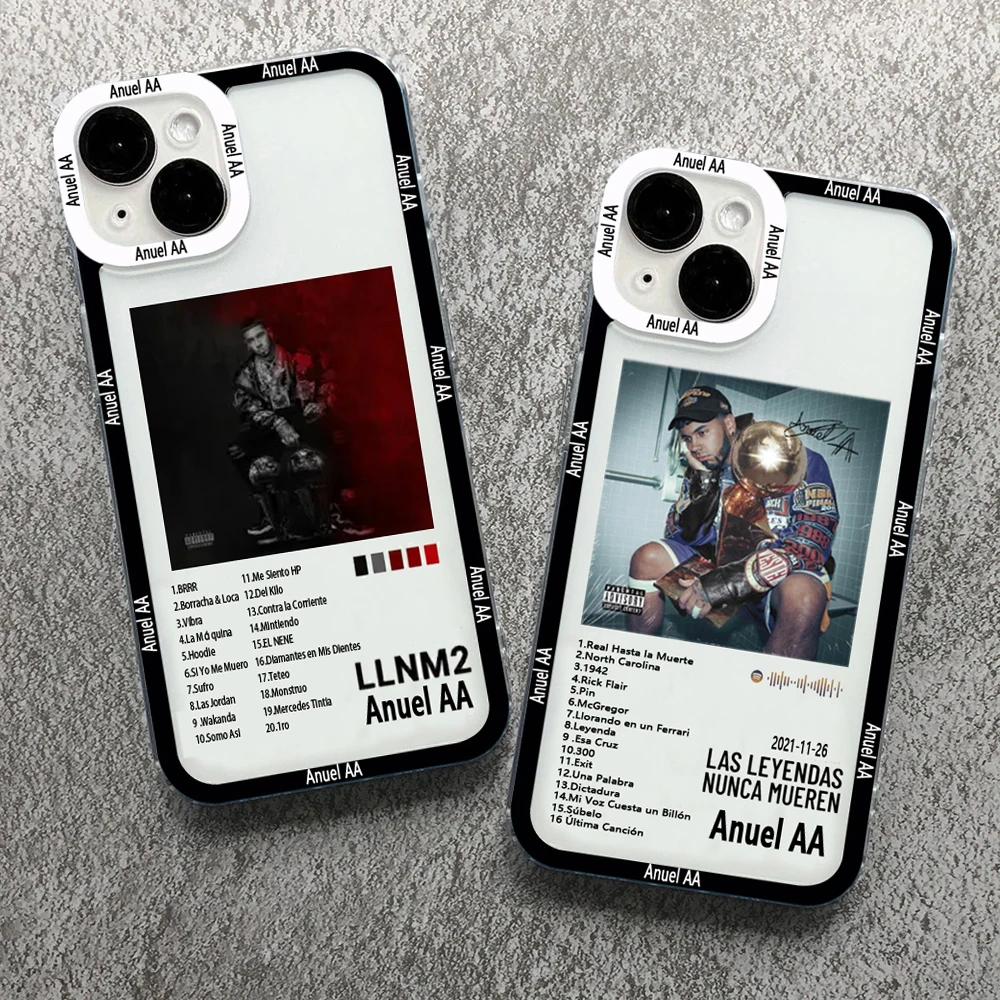 Anuel aa real hasta la muerte telefon hülle für iphone 11 12 13 14 15 pro max mini 7 8 plus x xs max xr cover rapper fundas coque