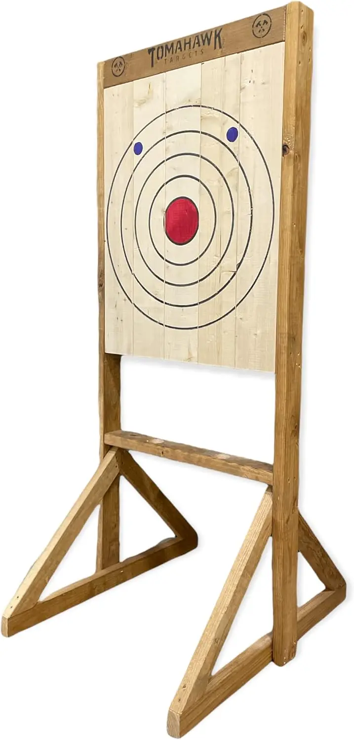 Tomahawk Targets - Freestanding Wooden Axe and Knife Throwing Target Board - 6ft Tall