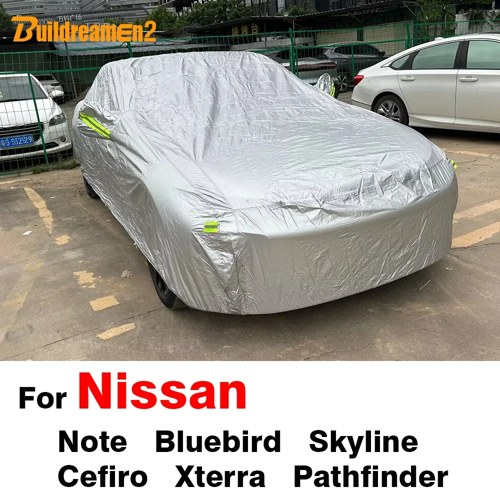 Buildreamen2 Car Cover Waterproof Sun  Snow Rain Ice Protection Cover For Nissan Pathfinder Note Xterra Skyline Cefiro Bluebird