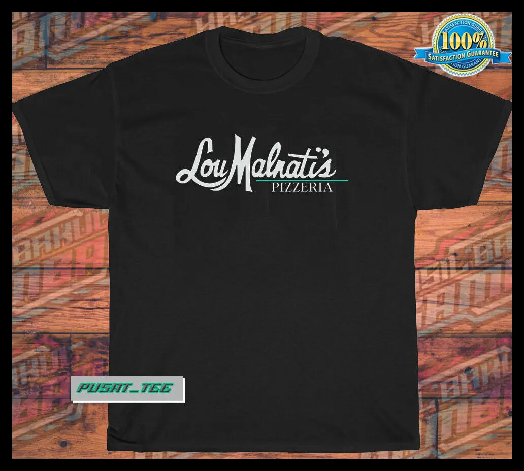

Новая американская забавная Тяжелая хлопковая Футболка с логотипом Lou Malnati's Cafe