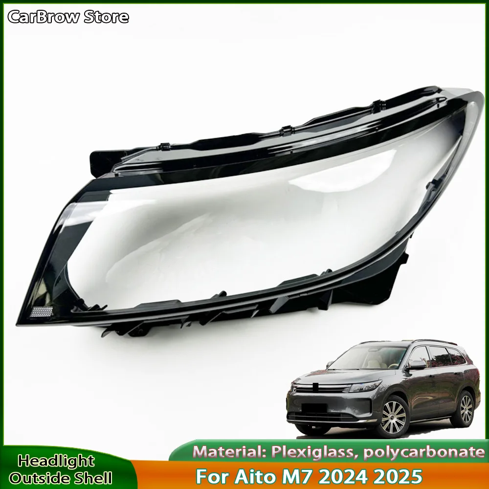 

Headlamp Shell Lens Plexiglass Replace Original Lampshade For Aito M7 2024 2025 Front Headlight Cover Transparent Lamp Shade