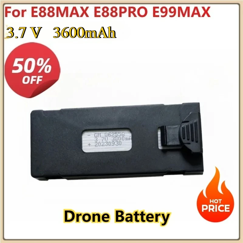 

Сменная цифровая батарея 3,7 В 3600 мАч, модульные литиевые батареи для складных дронов E88MAX E88PRO E99MAX E525 P1 P3