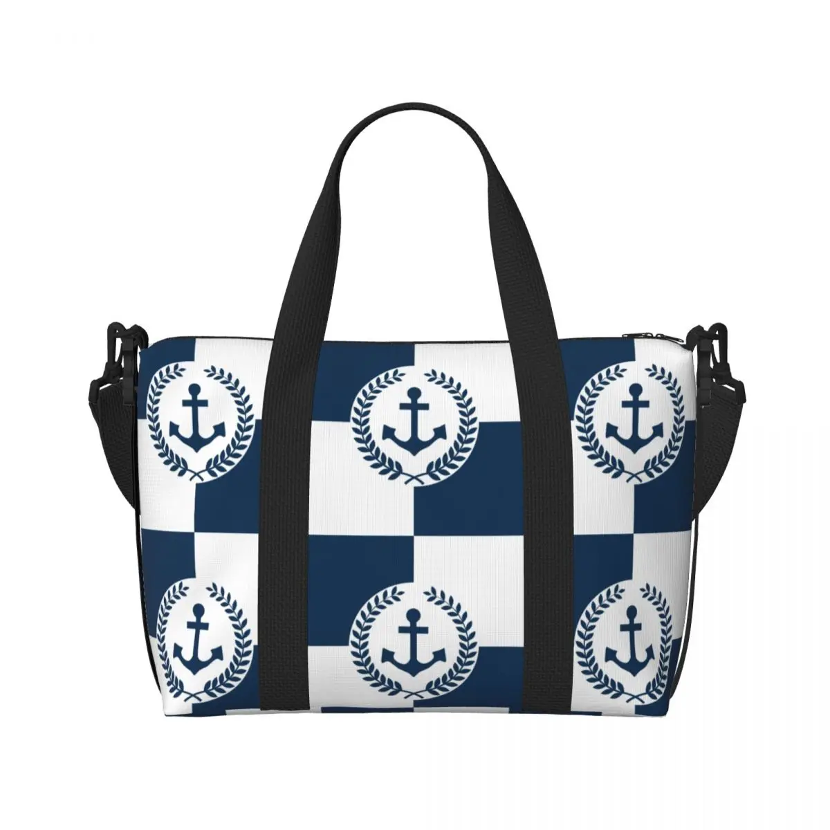 Custom Nautical Anchor Themed Design Beach Tote Bag Women Extra Large Gym Carry On Sailing Sailor Travel Shopping Bags