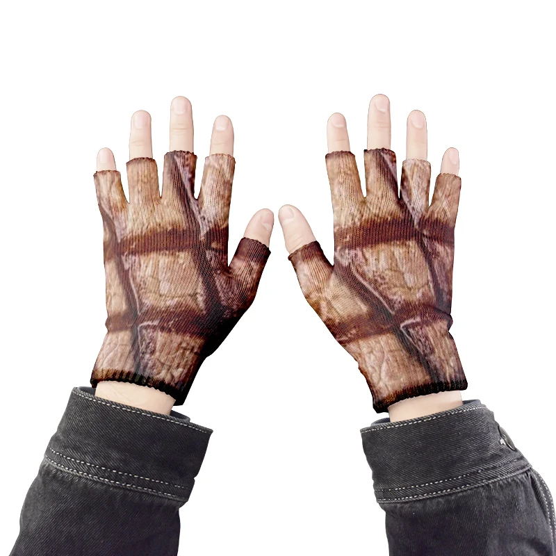 肉風デザイン冬と秋メンズ楽しい豚バラ肉柄手袋レディース暖かい指なし手袋カジュアル手袋グアンタナモ