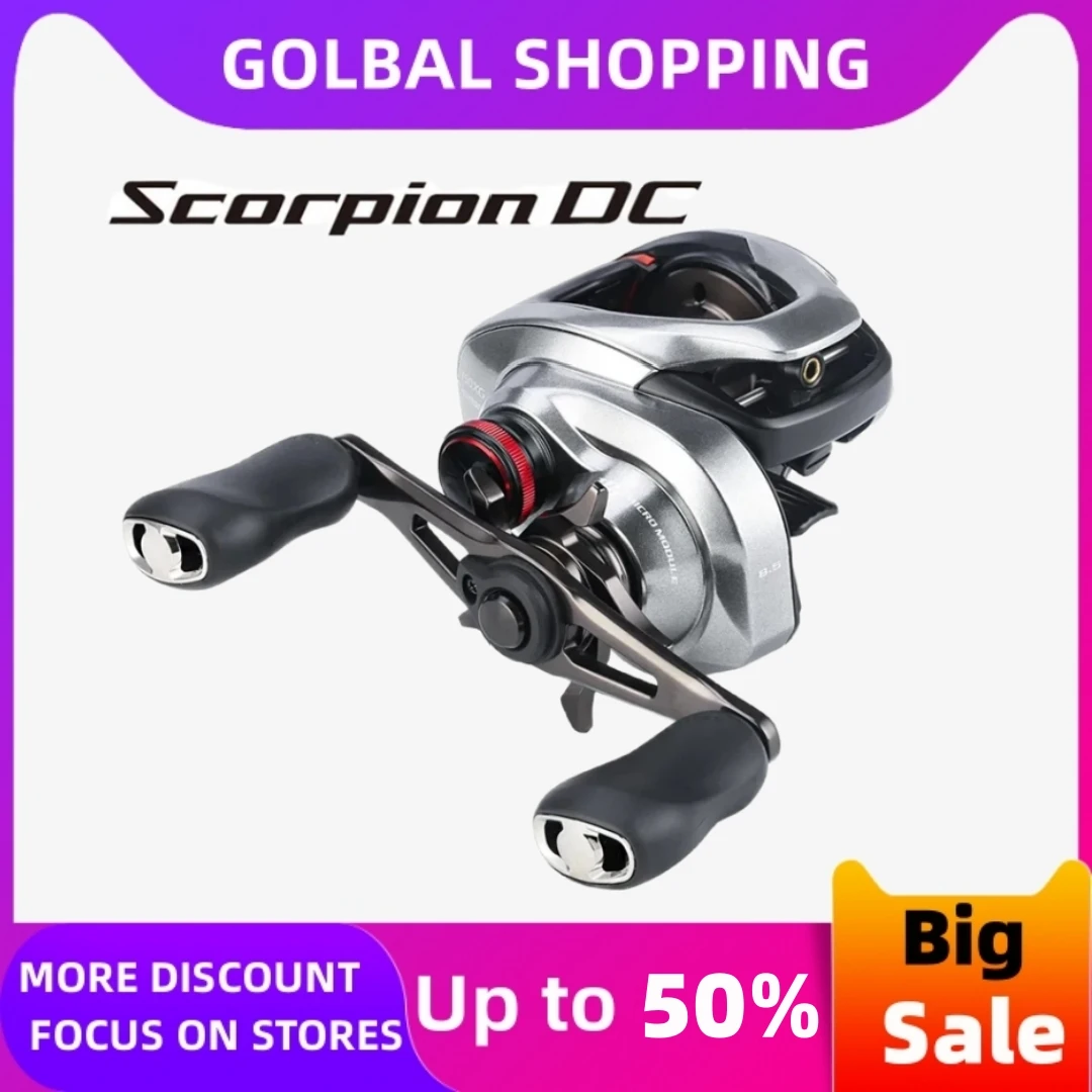 

2021 SHIMANO SCORPION DC 150 151HG 151XG Baitcasting Fishing Reel MGL Spool I-DC5 HAGANE Low Profile Saltwater Fishing Tackle