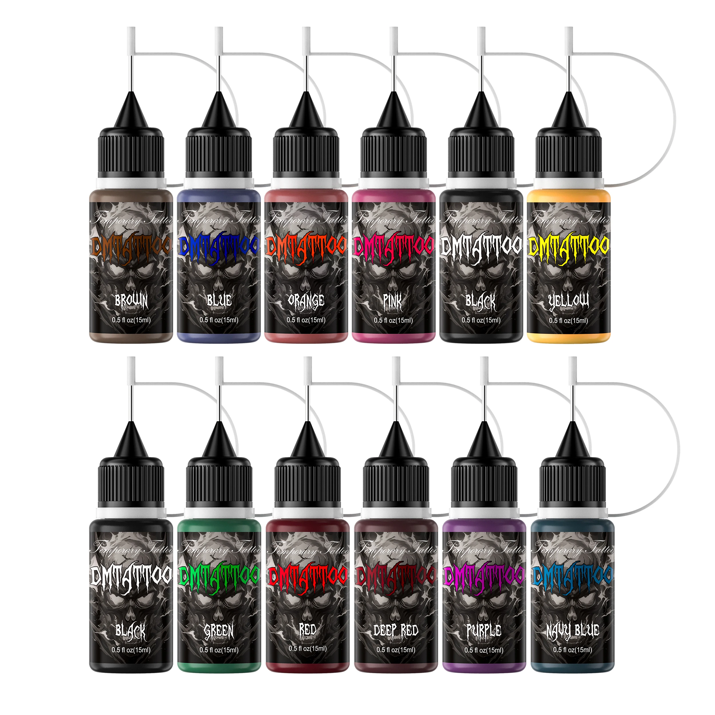 

12-цветная красочная временная паста для татуировки сока, безболезненная краска для тела, татуировка «сделай сам», поддельная татуировка на 1 неделю без выцветания для женщин и мужчин