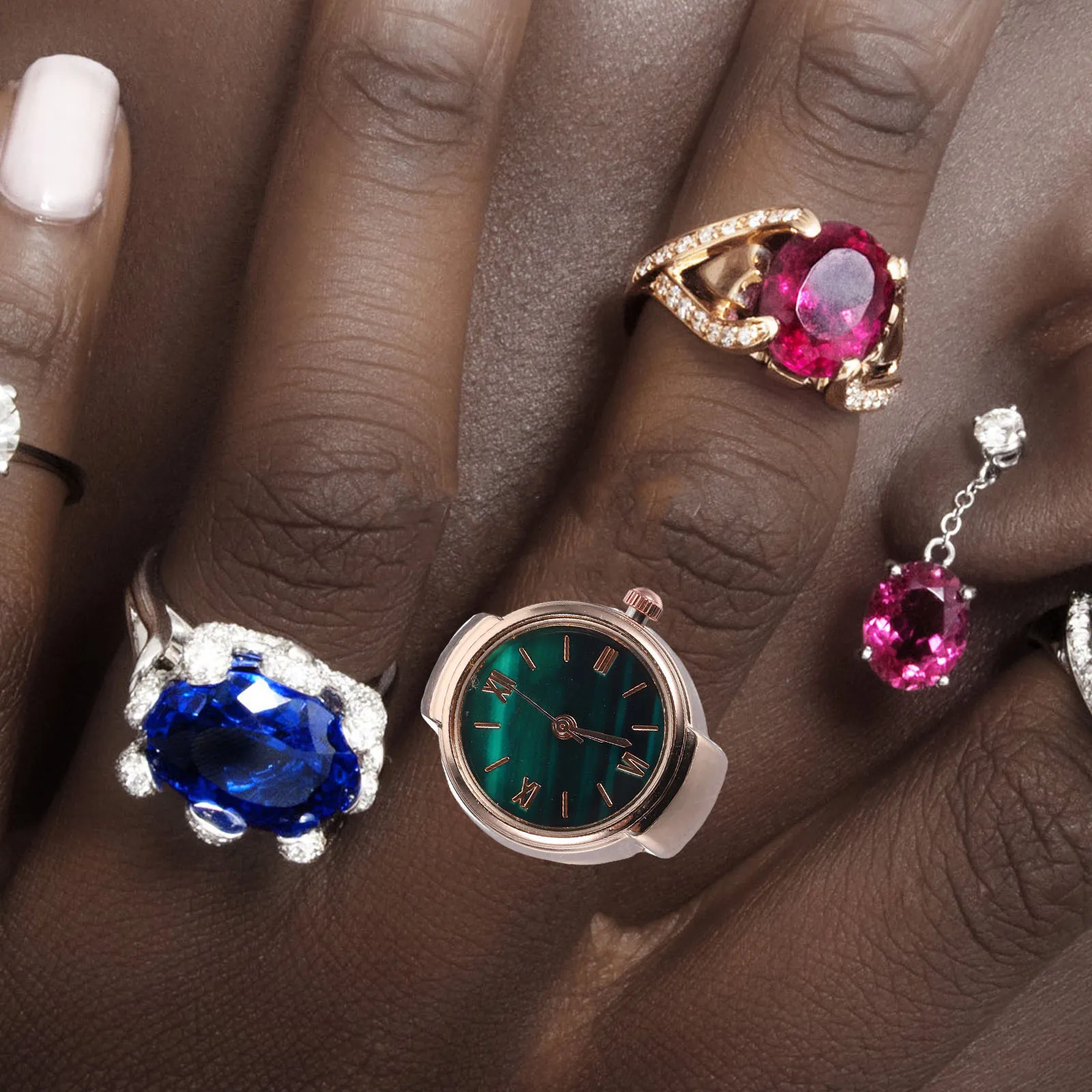 

Миниатюрные часы-кольцо из цинкового сплава с римскими цифрами для женщин и мужчин, для повседневного и официального использования