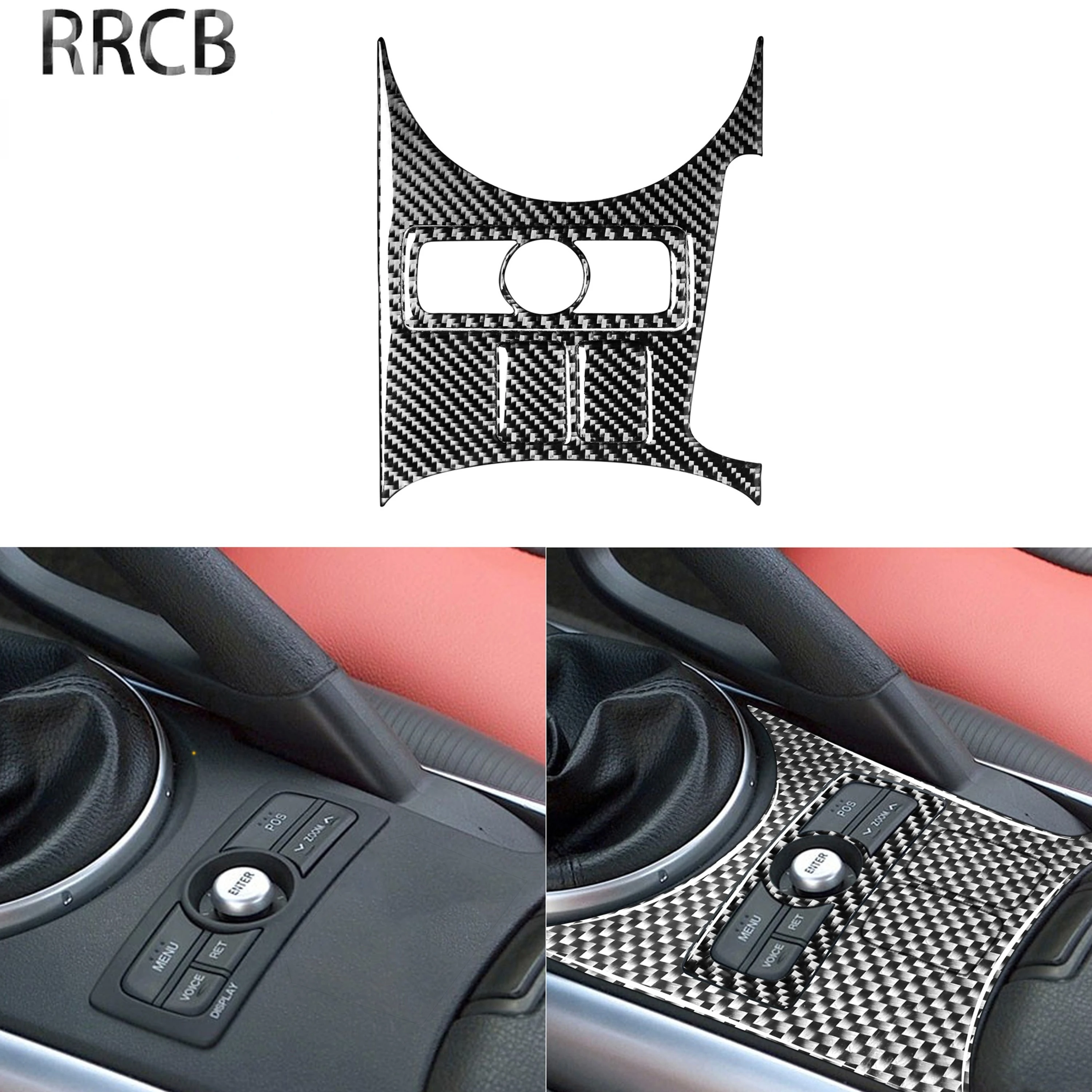 

For Mazda RX-8 RX8 SE3P JM1FE 2004-2008 Accessories Central Control Seat Heating Switch Carbon Fiber Modified Interior Sticker