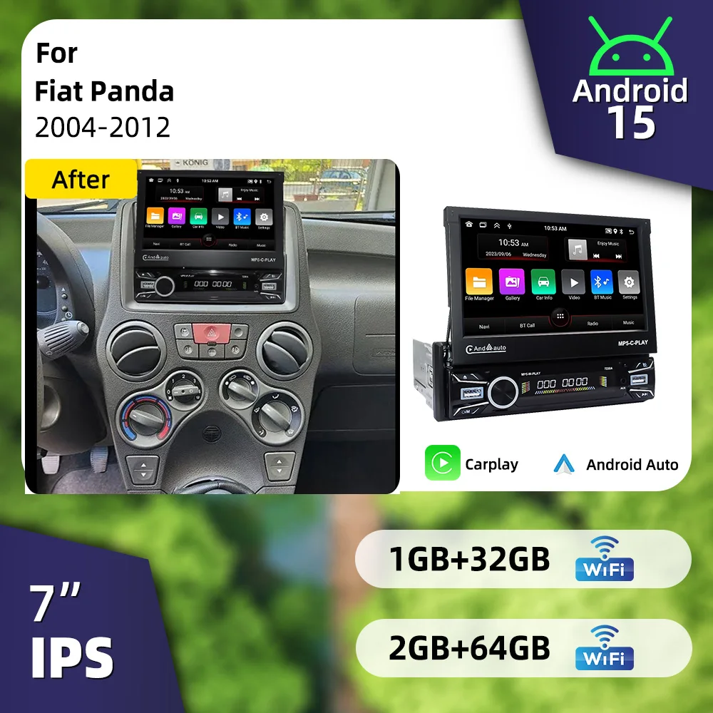 1Din Telescopic Car Stereo 7