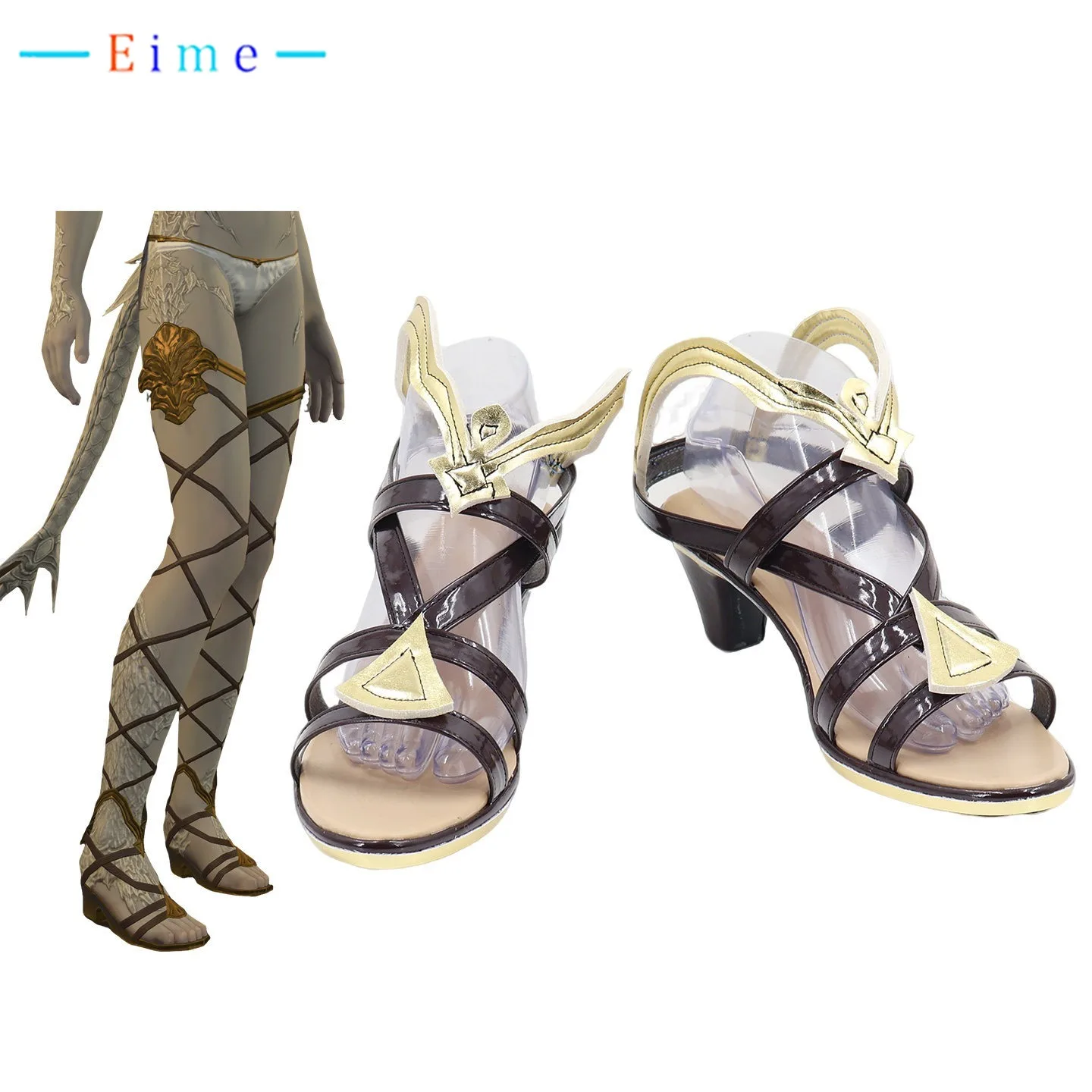 

Обувь для косплея Thavnair из FF14, реквизит для косплея, обувь из искусственной кожи, летние ботинки на высоком каблуке, ботинки для Хэллоуина, изготовленные на заказ