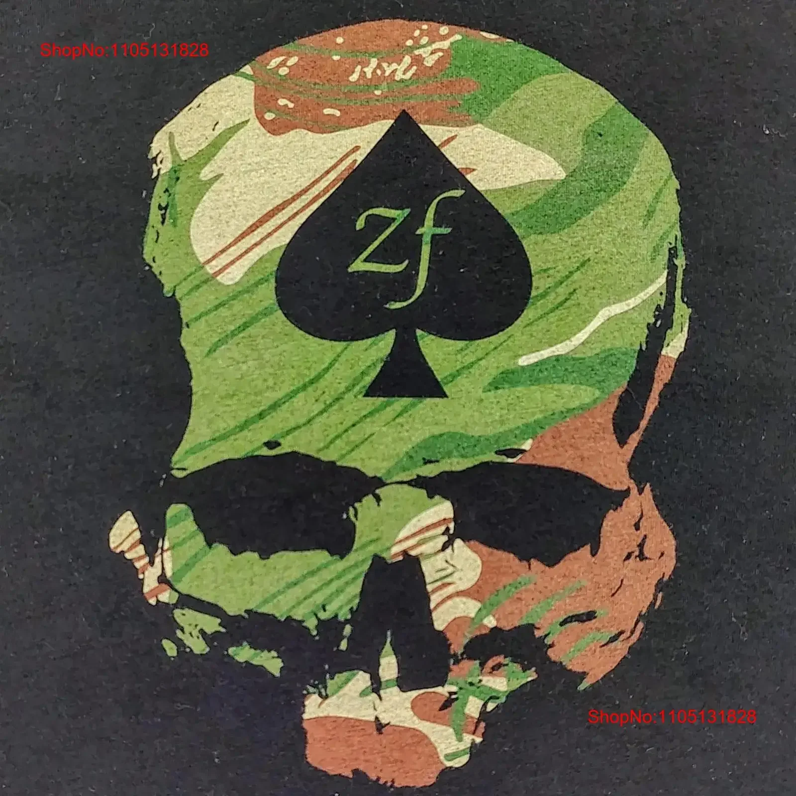 

Zero Foxtrot Camouflage Skull T Shirt Mens Size Large Black EUC vintage Washed homme Stretched streetwear Breathable Soft