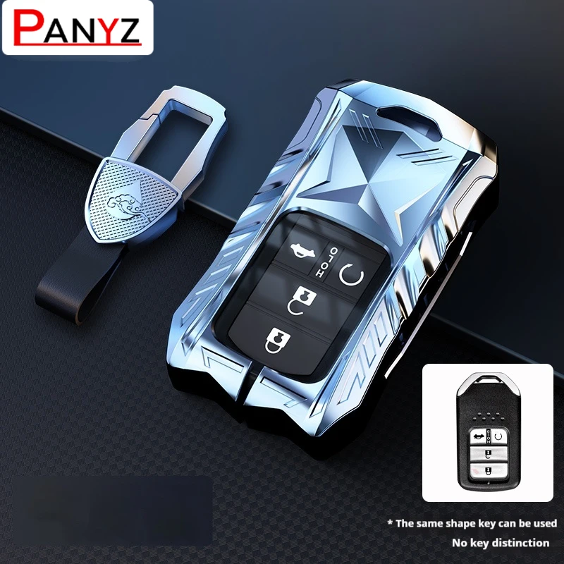 Liga de zinco gel de sílica para honda cidade odyssey civic crv hrv legend jazz rr vti botão inteligente remoto caso chave do carro capa chaveiro