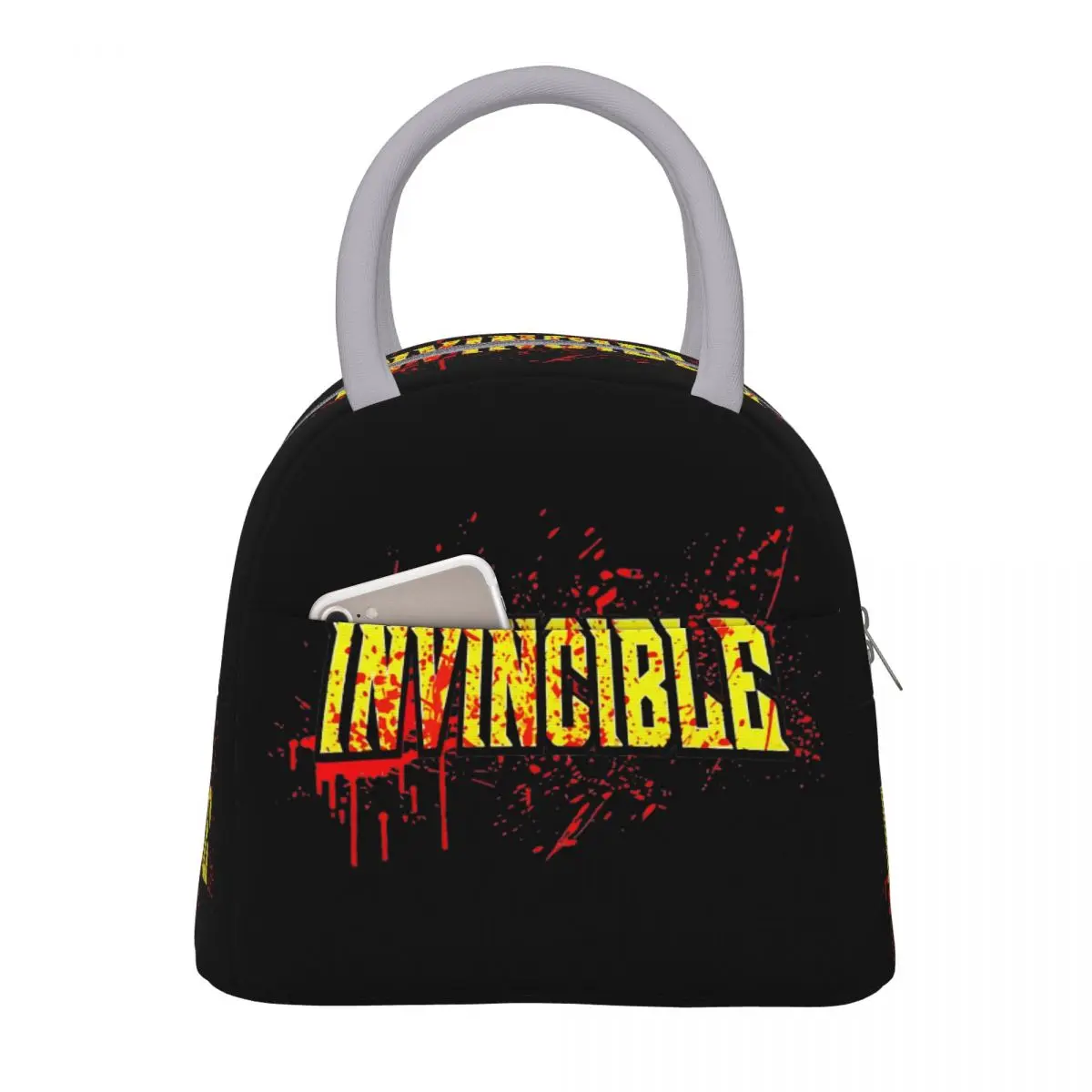 Insulated Lunch Boxes Invincible Amazing Hero Anime Cartoon Logo Merch Lunch Container Y2K Thermal Cooler Lunch Box For Travel