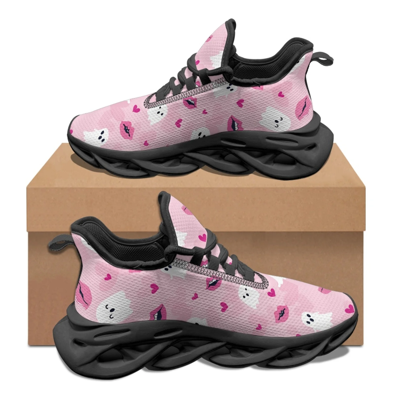 PENSTROLL PENSTROLL Ghost Lips Print Breathable Athletic Footwear for Men Mesh & EVA Fashion 2026 Jogging All Season