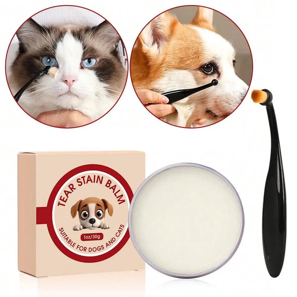 Pet Lacrimal Gland Cleaning Cream,Soothing Skin Isolating Tears Preventing Pigmentation Cat Dog Universal Tear Stain Balm
