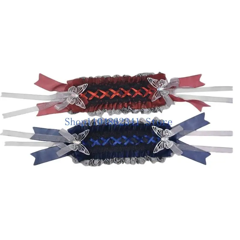 

5asd Hairclips Long Ribbon Lace Bows Headwear Party Hair Accessories