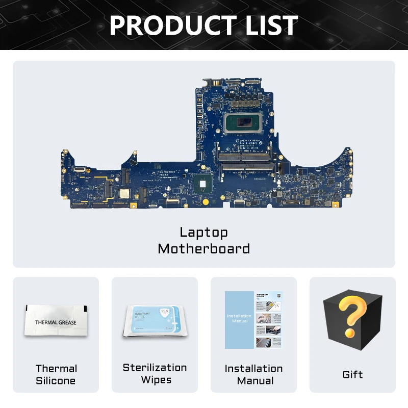 LA-J171P Voor Dell Precision Precision 7550 LA-J171P Moederbord 100% Getest Laptop Moederbord