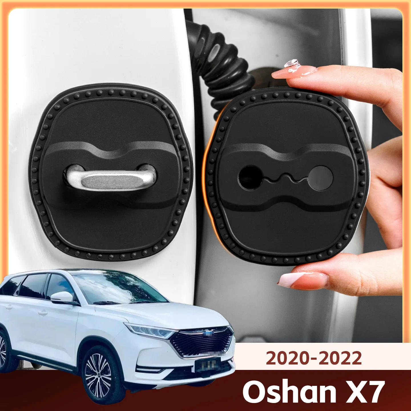 2/4 шт. силиконовый чехол для дверного замка автомобиля, защитный декоративный чехол для Changan Oshan X7 2020-2022