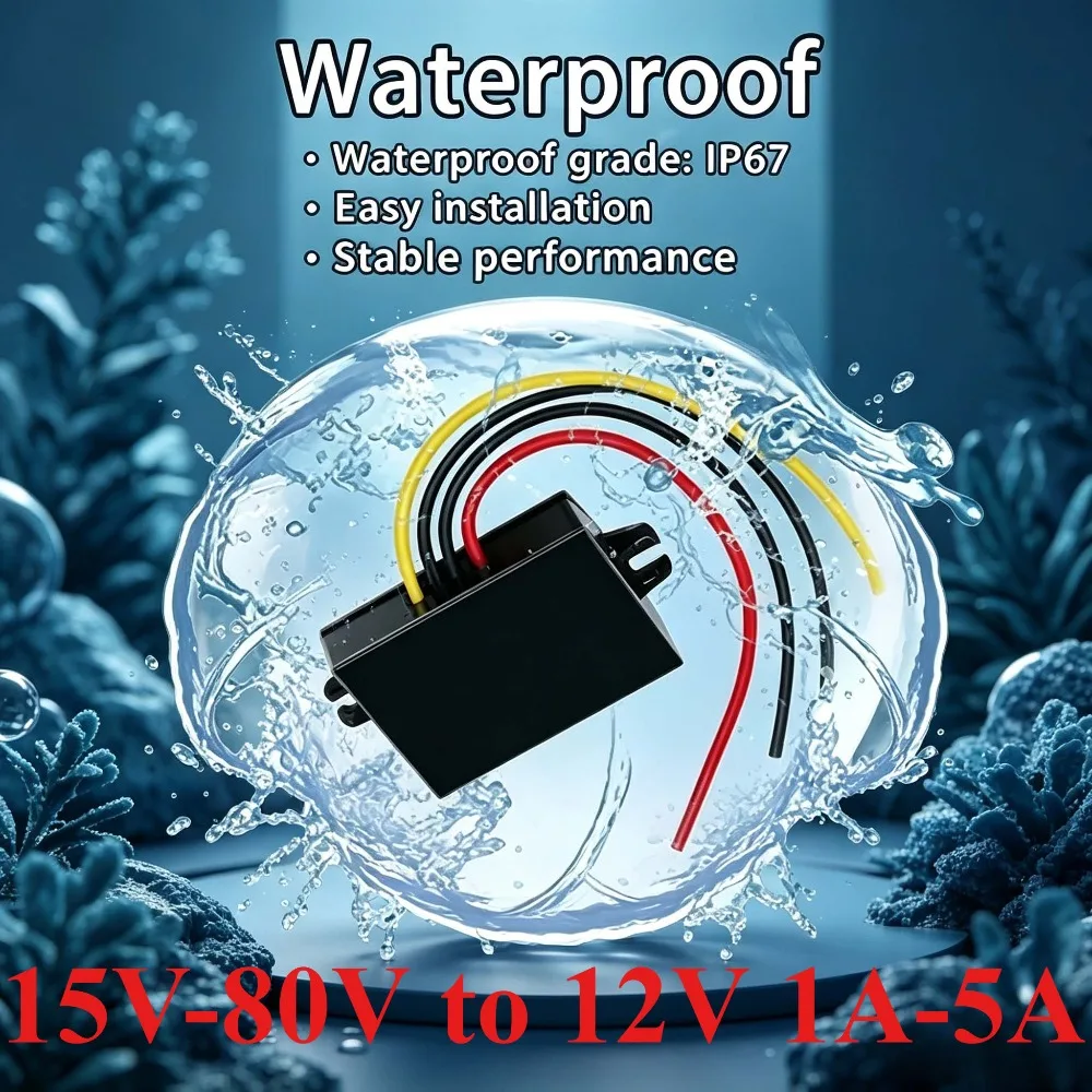

15V-80V to 12V 1A-5A Step DOWN Module Converter Power Supply inverter DC DC Voltage Car Regulator