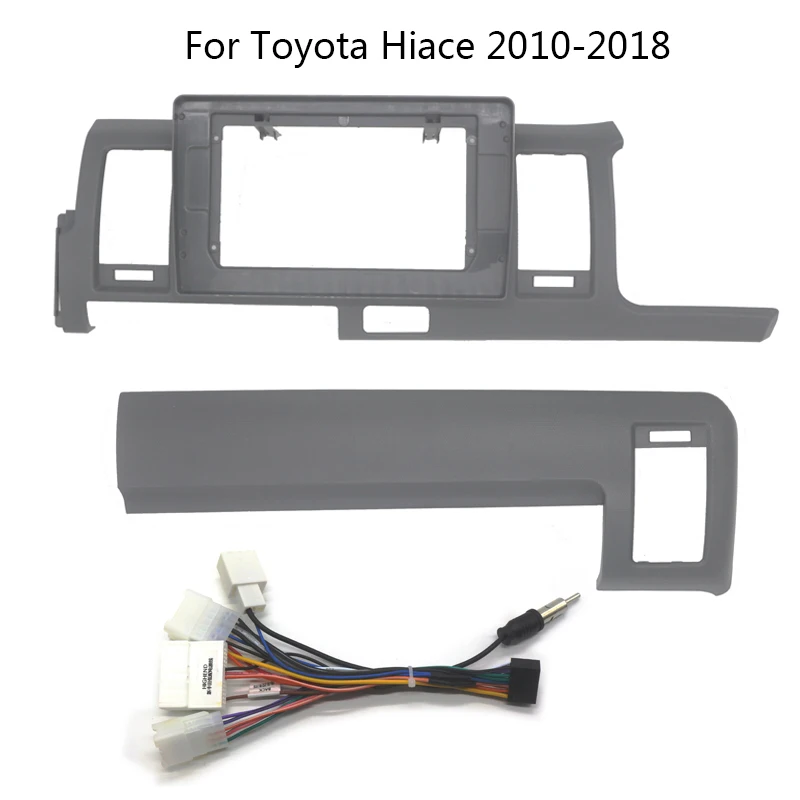 Car Radio Dash Panel Fascia For TOYOTA Hiace 2010-2018 Right Wheel Auto Stereo Mounting Bezel Faceplate Frame Kit